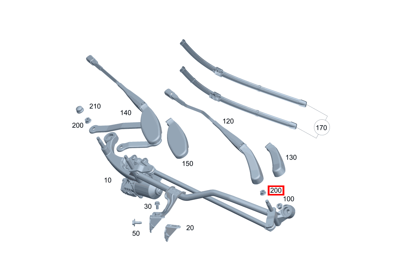 Sechskantmutter M Flansch Befestigung Wischerarm; M10 Mercedes-AMG E 63 S 4MATIC+ T-Modell 213 Sechskantmutter M Flansch Befestigung Wischerarm; M10 Mercedes-AMG E 63 S 4MATIC+ T-Modell 213