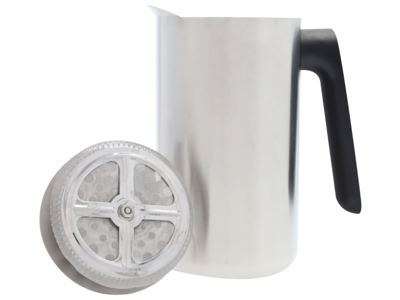 Pressstempelkanne, 1,0 l, Edelstahl/Kunststoff, gebürstet