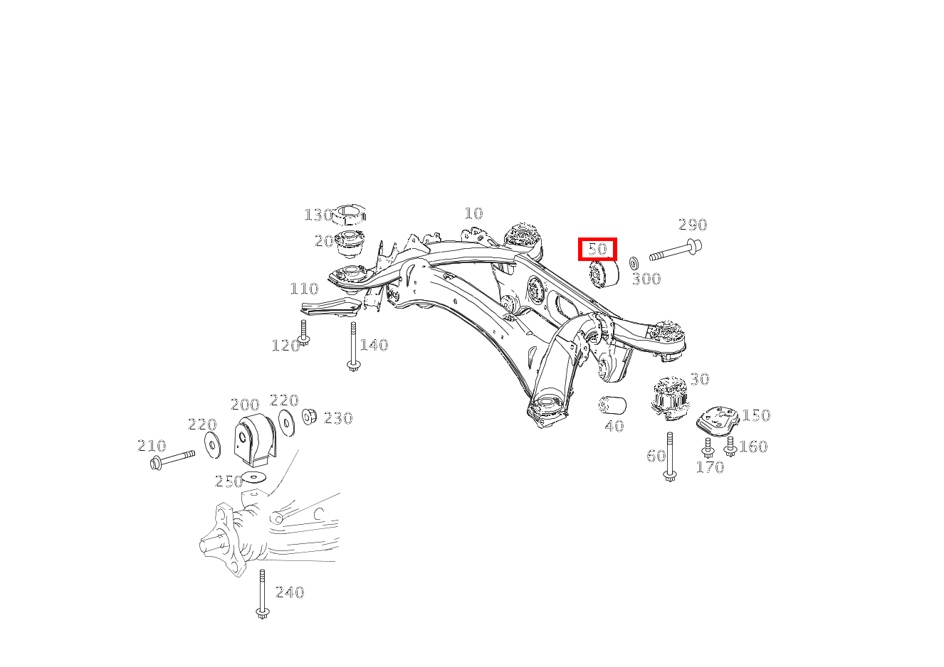 Gummilager HINTERACHSGETRIEBE AN QUERBRUECKE HINTEN SL500 231 Gummilager HINTERACHSGETRIEBE AN QUERBRUECKE HINTEN SL500 231