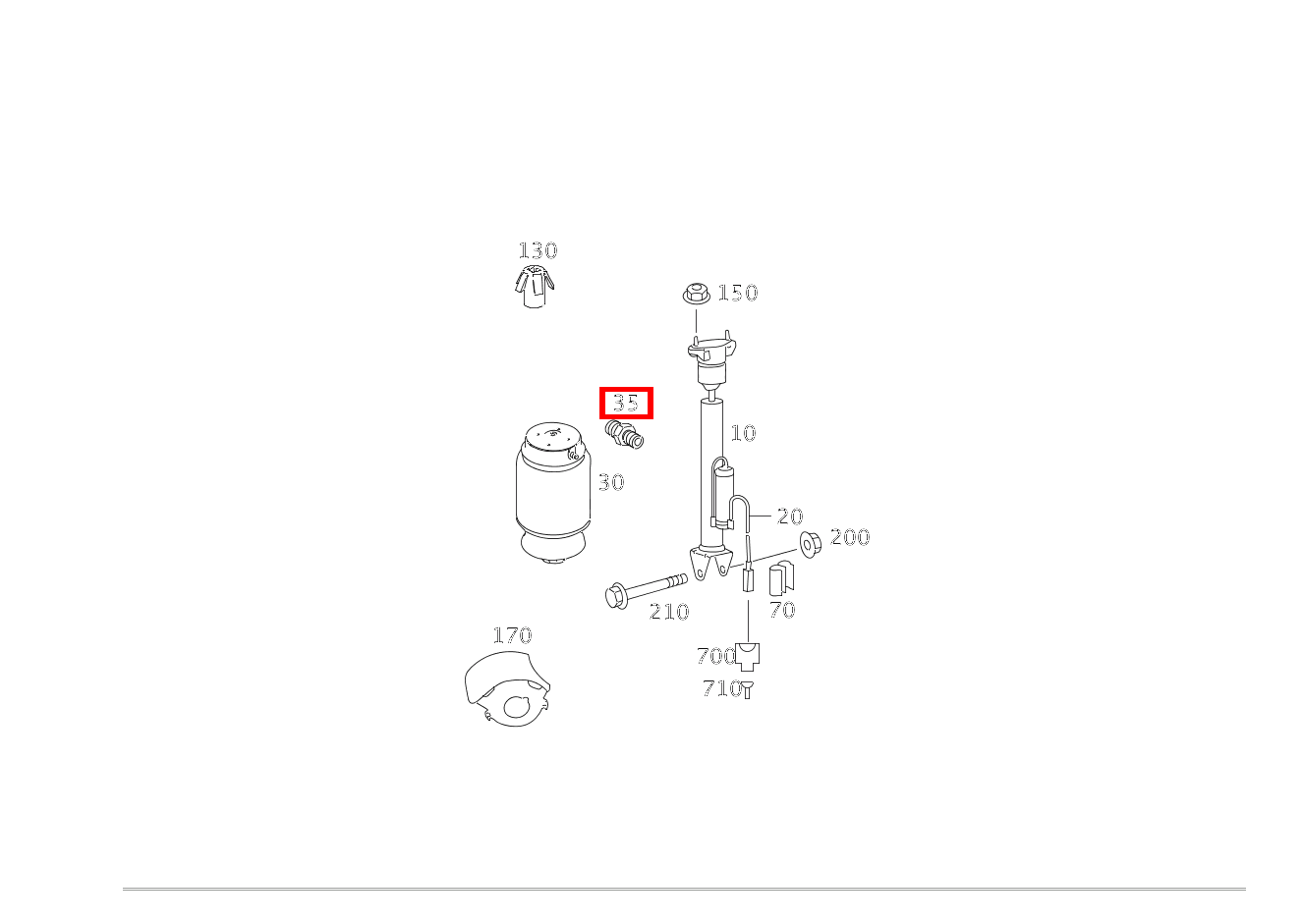 Anschlussstutzen LUFTFEDER GL 500 4MATIC Off-Roader 164