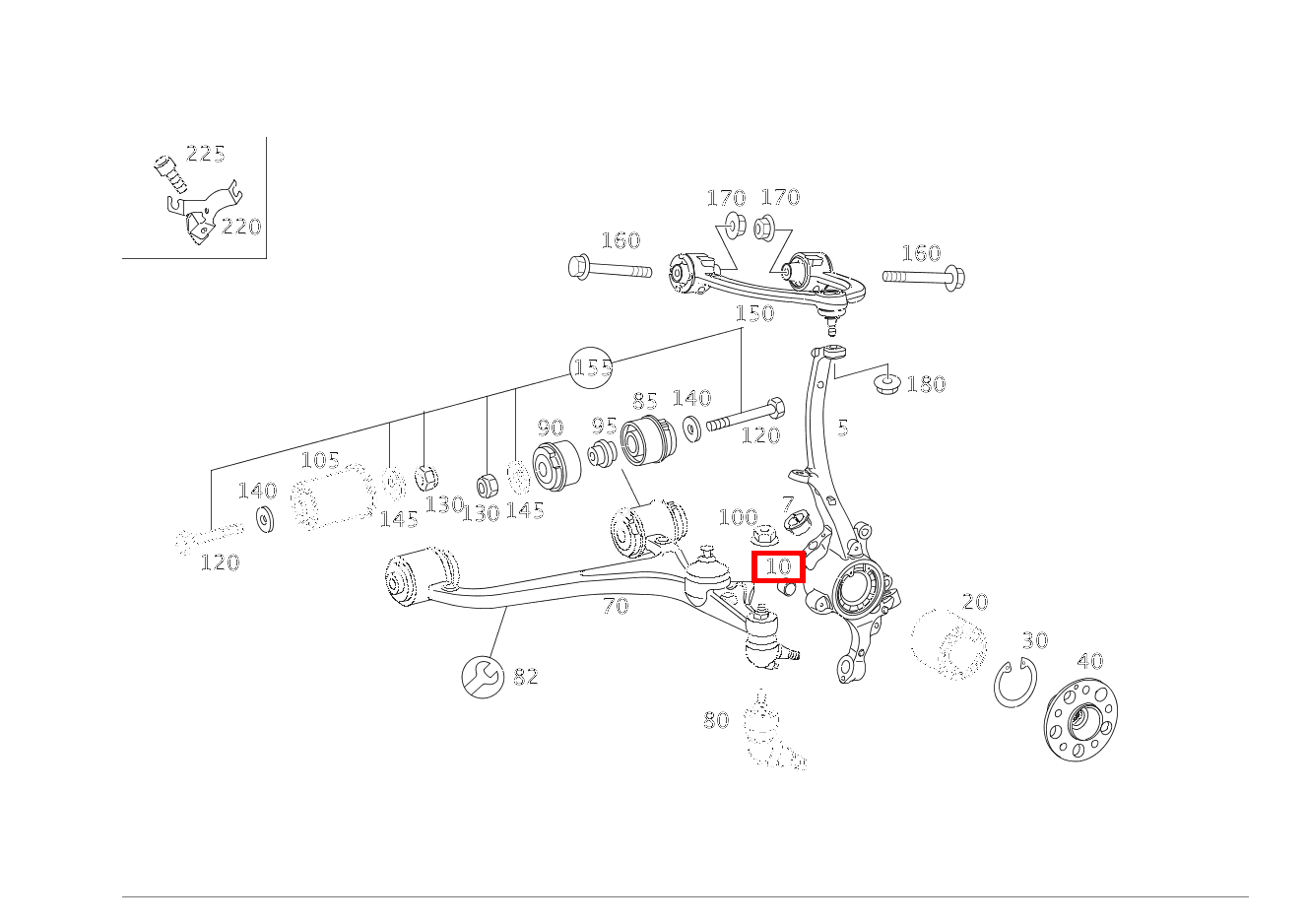 Schutzkappe LENKANSCHLAG S 350 L 4-MATIC 220