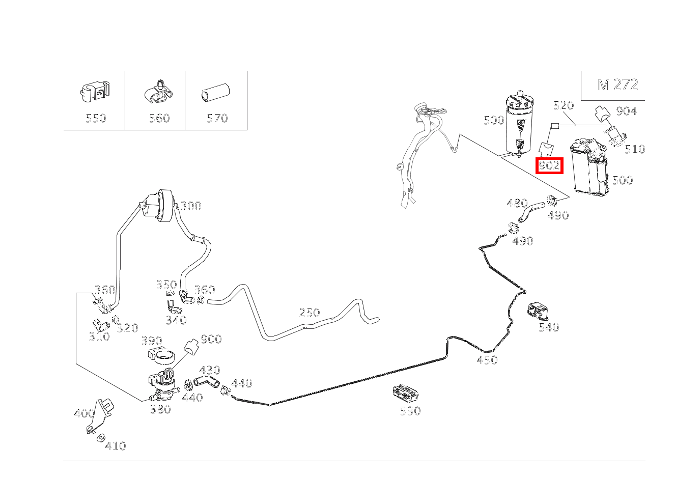 Stecker STECKVERBINDUNG AKTIVKOHLEFILTER X25/9; 2-PIN MQS C 350 4MATIC Limousine 204