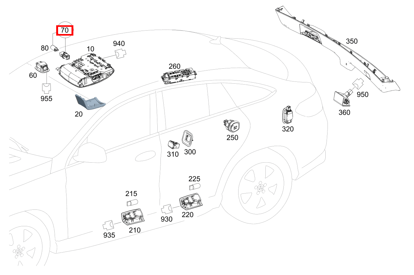 Lampenfassung MIT GLUEHLAMPE; 12V-5W Mercedes-AMG GLE 63 S 4MATIC Coupé 292