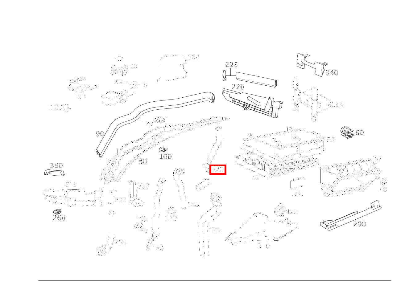 Wasserablauf MOTORRAUM CLK 63 AMG Cabriolet 209