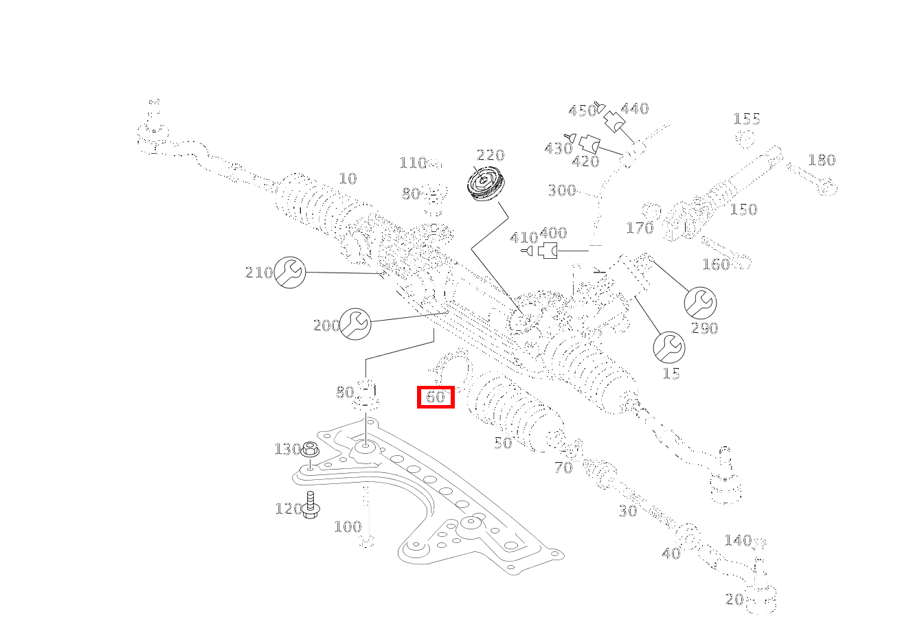 EINOHRKLEMME Links und rechts innen; 68 MM CLS 55 AMG 219