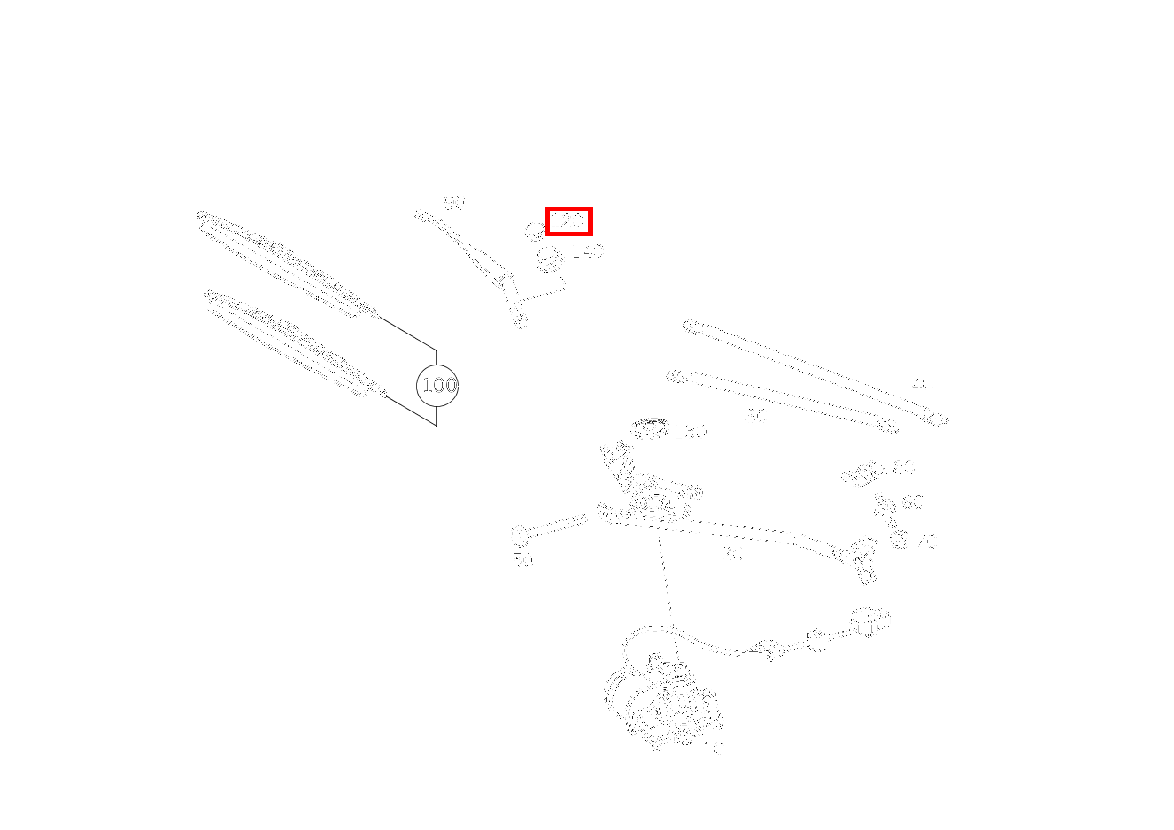 Kappe SCHEIBENWISCHER RECHTS SLK 320 AMG KOMP 170