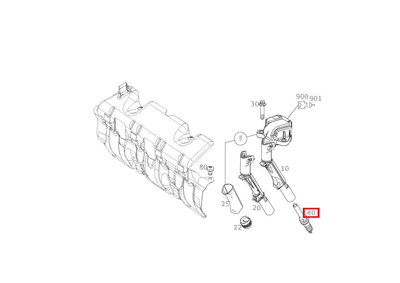 Zündkerze Mercedes-AMG GLA 45 4MATIC Sport Utility Vehicle 156