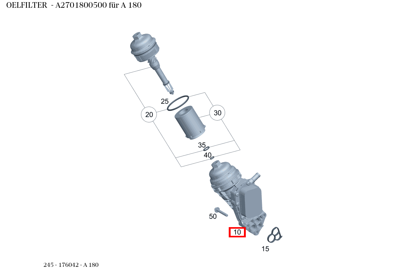 Ölfilter A 180 245 Ölfilter A 180 245