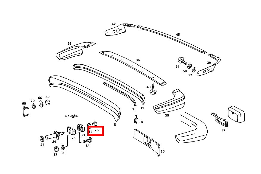Sechskantmutter LAGER UND BUEGEL AN PRALLDAEMPFER; M14X1.5 300 TDT 123