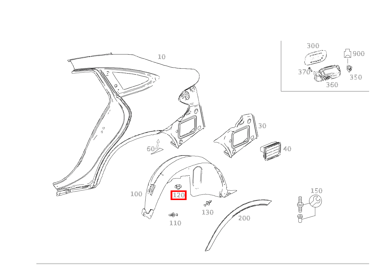 KUNSTSTOFFMUTTER Abdeckung hinten rechts Mercedes-AMG GLE 63 S 4MATIC Coupé 292