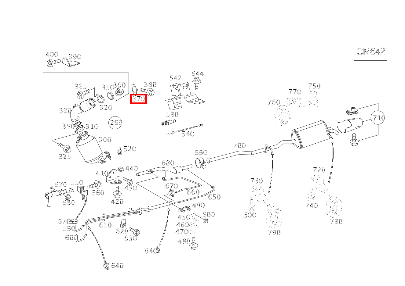 Flanschdichtung AUSPUFFROHR AN TURBOLADER CLK 320 CDI Coupé 209