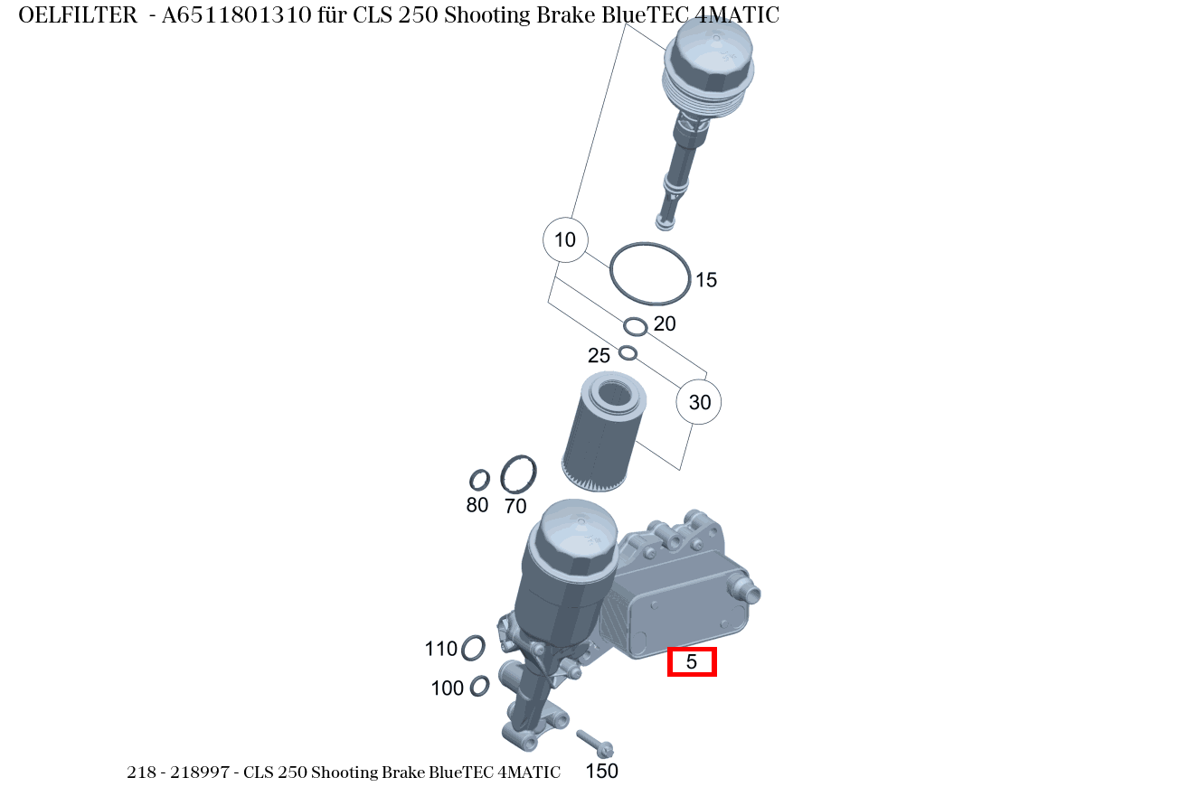 Ölfilter CLS 250 Shooting Brake BlueTEC 4MATIC 218