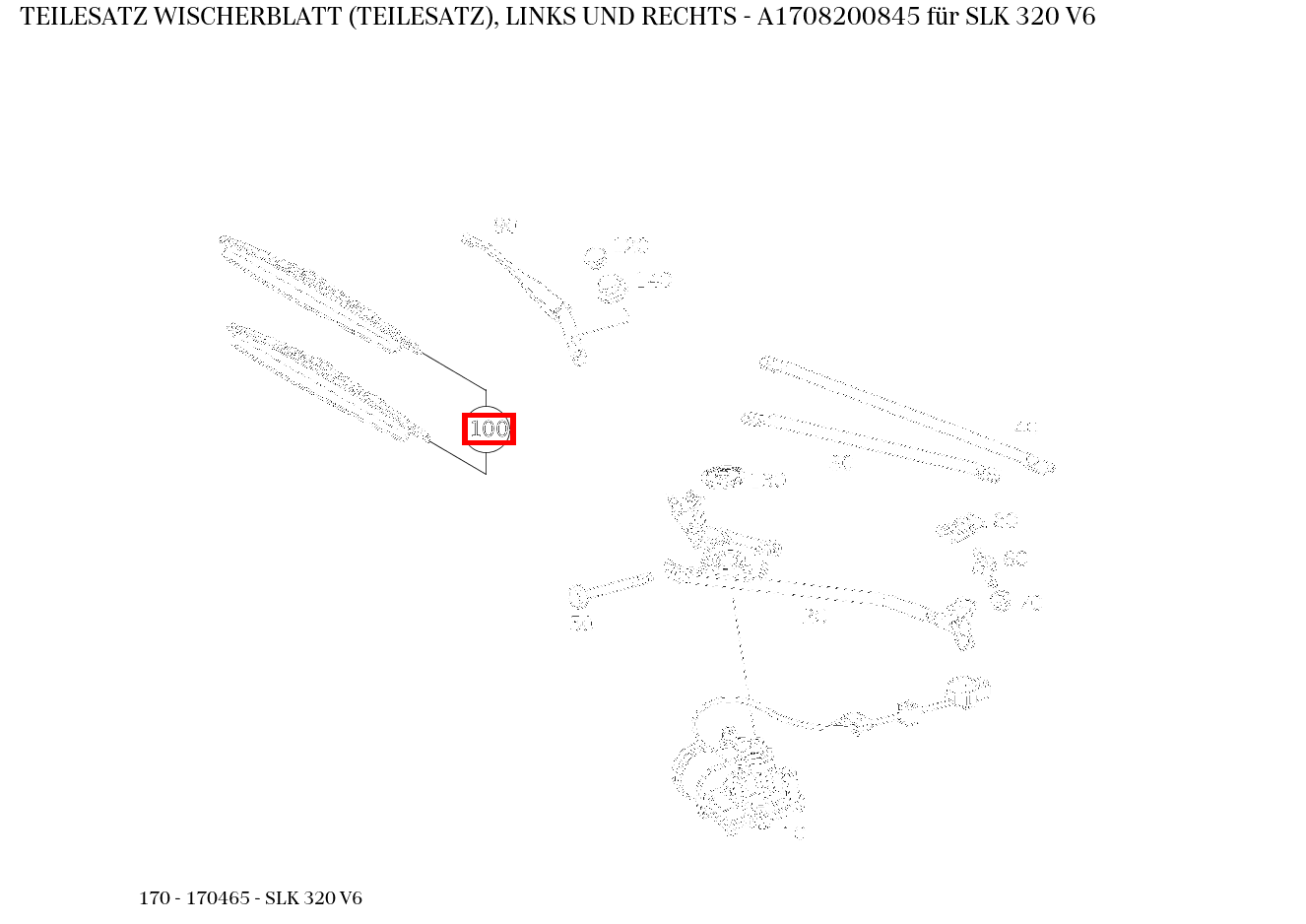 Teilesatz Wischerblatt (TEILESATZ), LINKS UND RECHTS SLK 320 V6 170