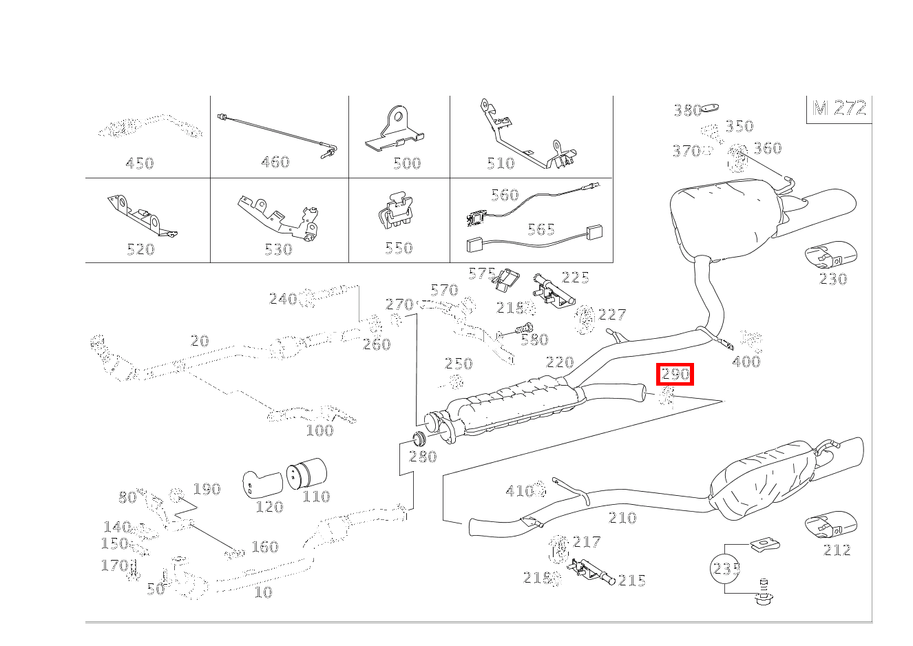 Schelle FLANSCHVERBINDUNG AUSPUFFLEITUNG LINKS UND RECHTS HINTEN; Ø55MM TUBE | Ø65MM BOWL CLS 300 Coupé 219