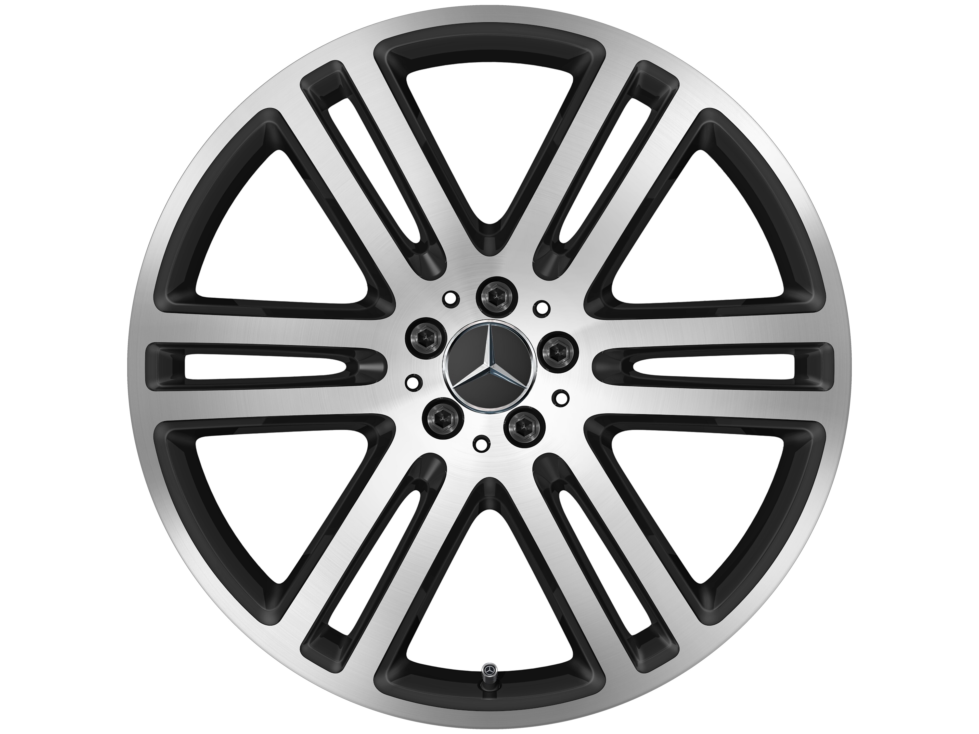 6-Doppelspeichen-Rad, 53,3 cm (21 Zoll), glan