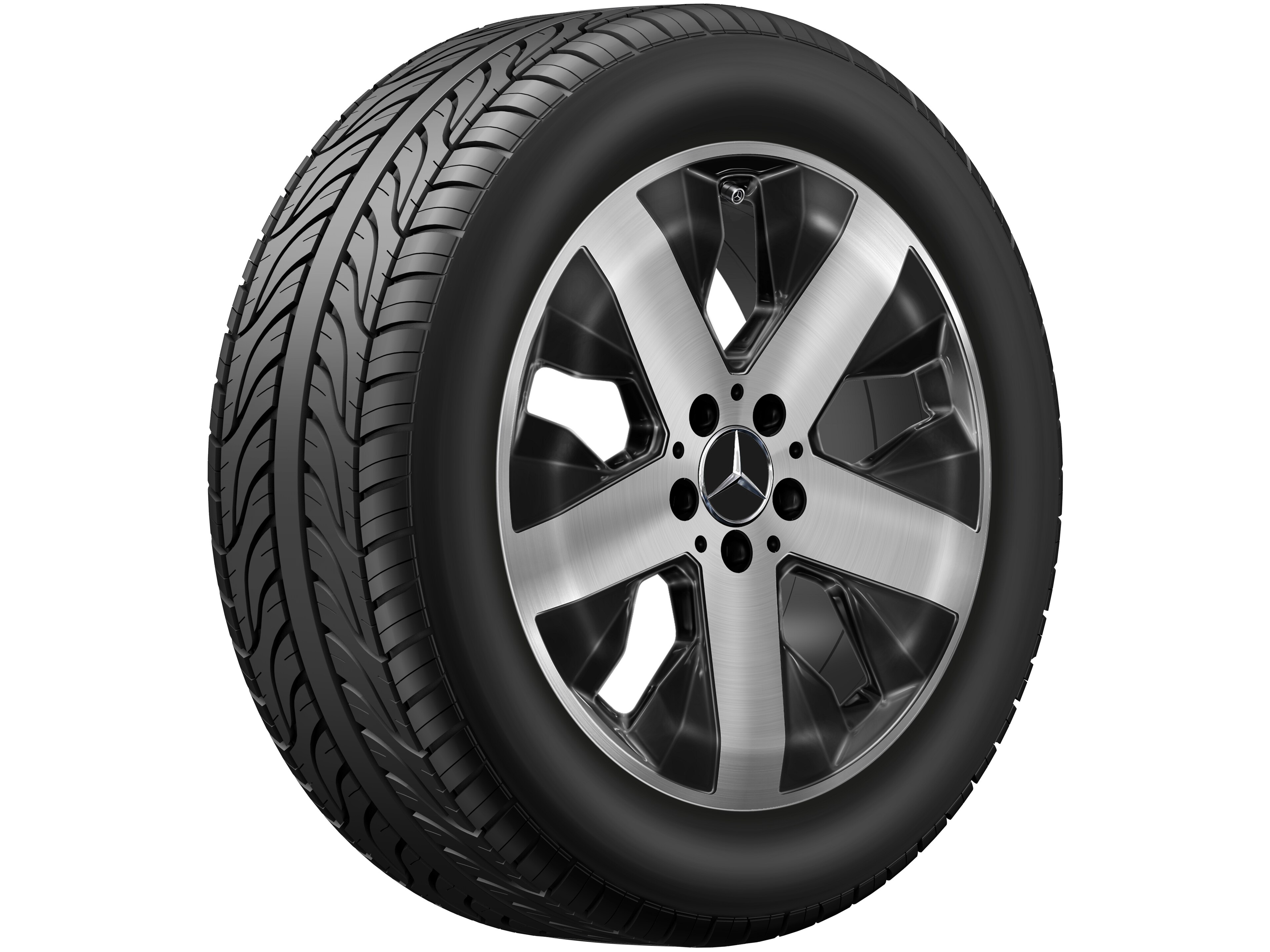 5-Speichen-Rad, 45,7 cm (18 Zoll), glanzgedreht