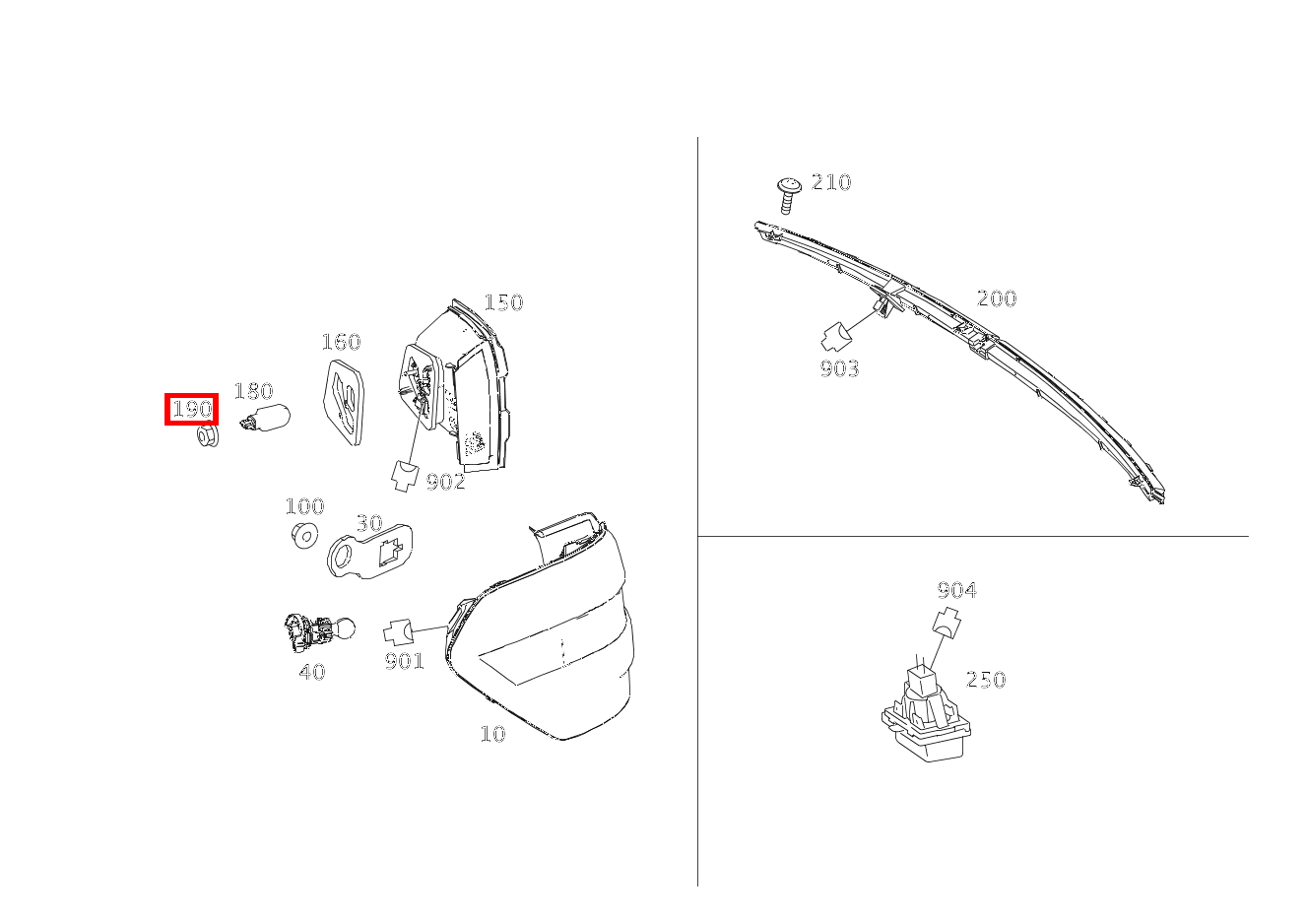 Mutter HECKLEUCHTE AN RUECKWANDTUER; M5 E 400 T 4MATIC 212