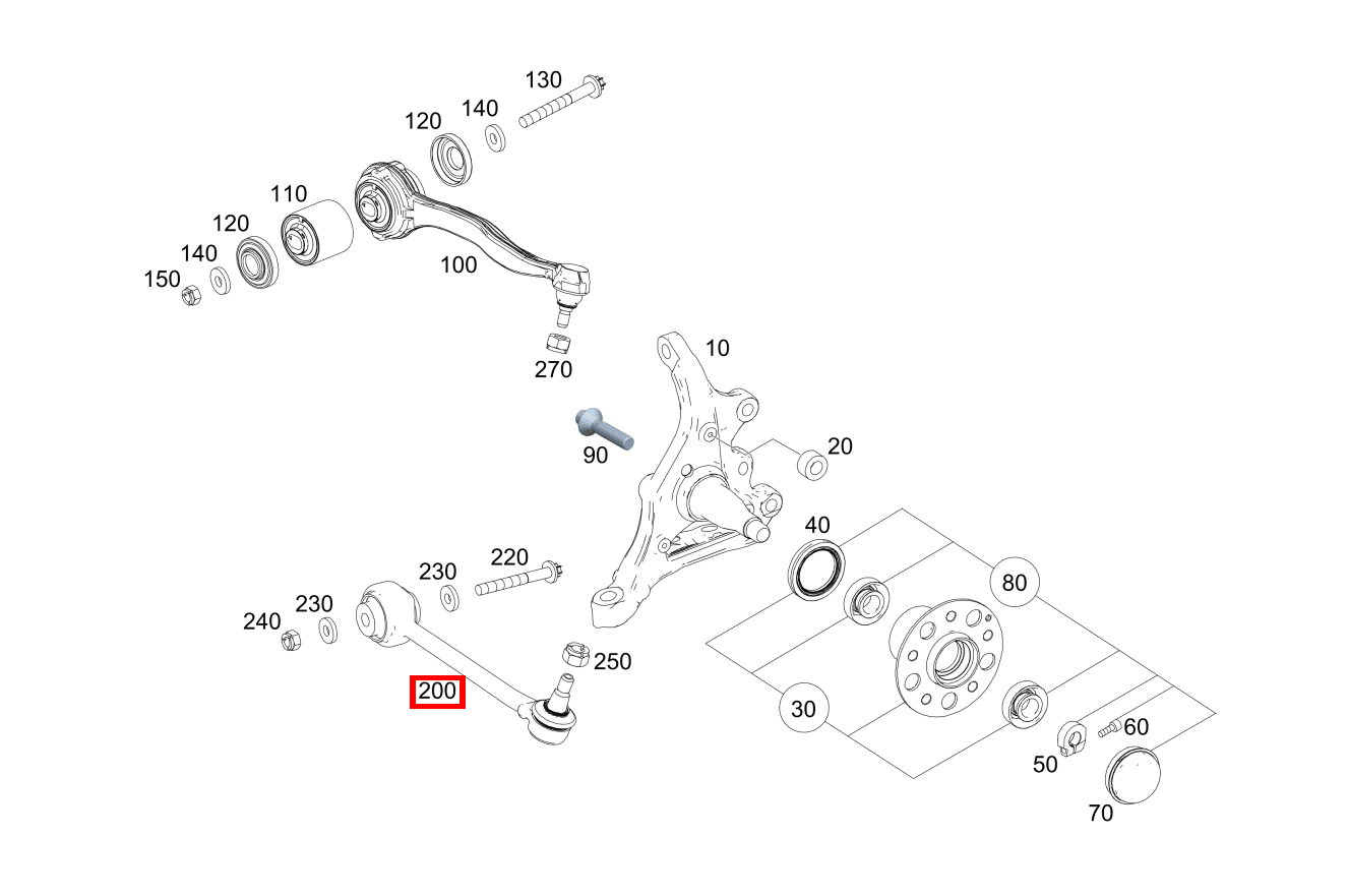Querstrebe Links SLK55 AMG 172