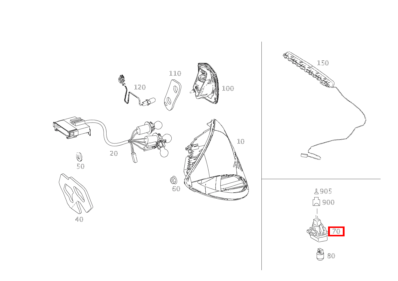 Kennzeichenleuchte KENNZEICHENLEUCHTE CL 500 Coupé 4M BCA 216 Kennzeichenleuchte KENNZEICHENLEUCHTE CL 500 Coupé 4M BCA 216