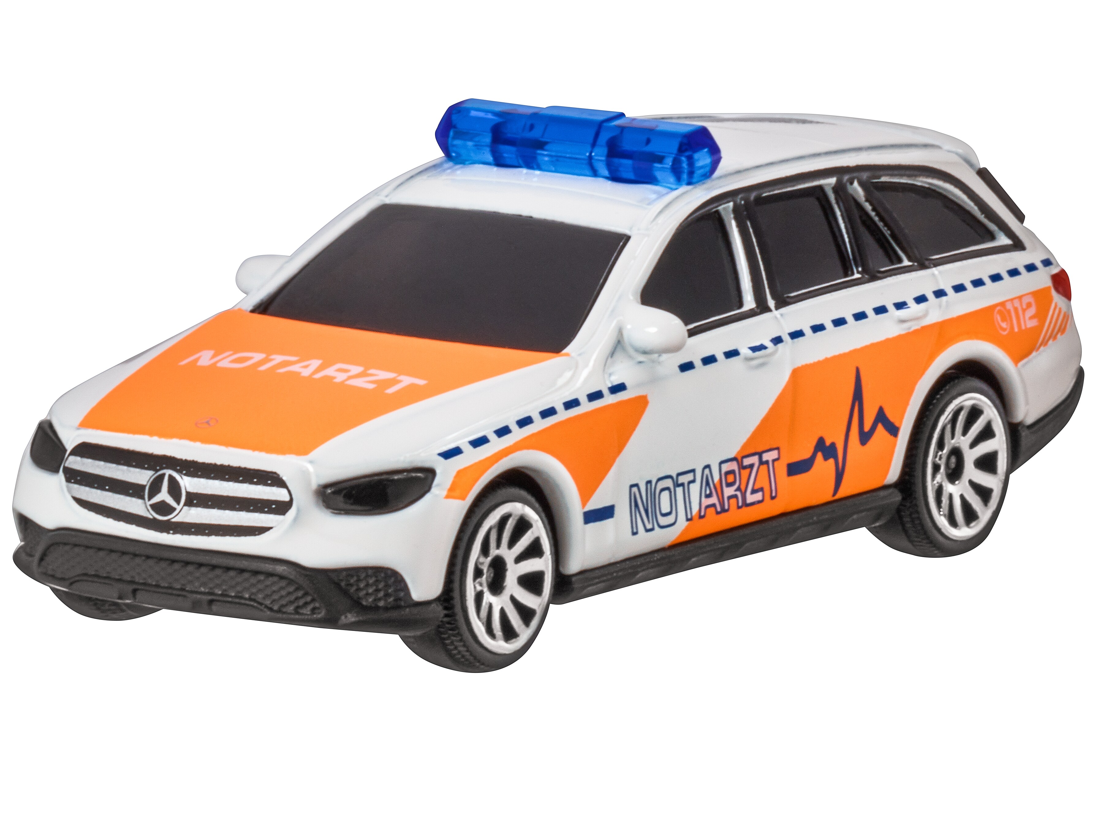Mercedes-Benz - E-Klasse, T-Modell All-Terrain, S213, Notarzt weiß, Majorette, 7,62 cm (3 Zoll)