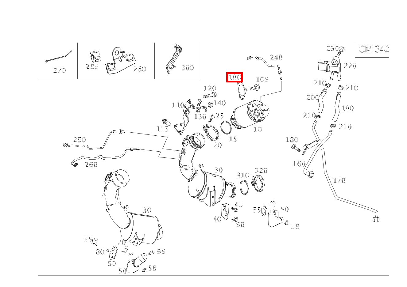Flanschdichtung ZWISCHEN KATALYSATOR UND TURBOLADER E 350 T d 4M All- Terrain 213