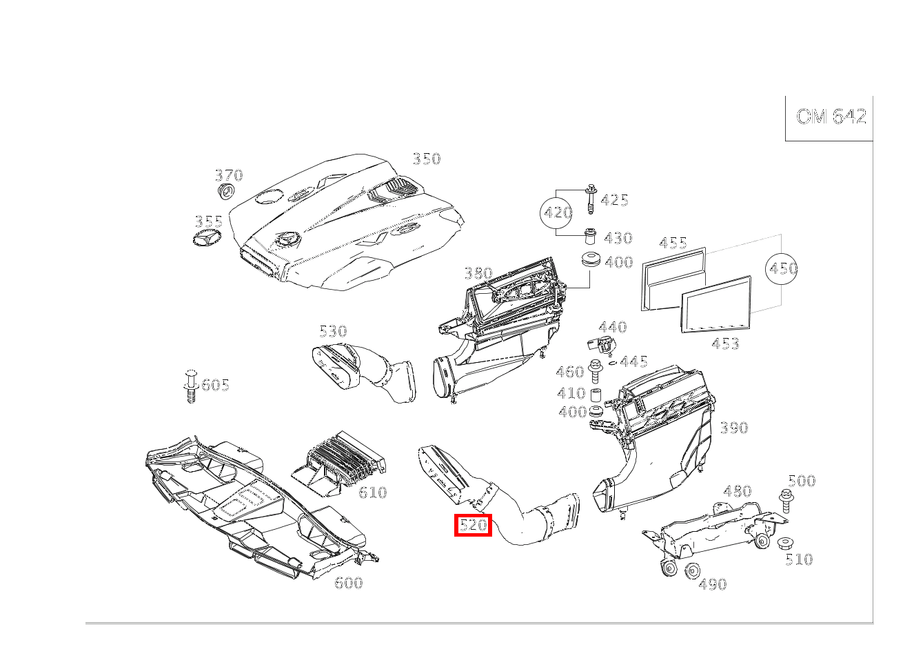 Rohluftleitung Links CLS 350 SB 4Matic 218