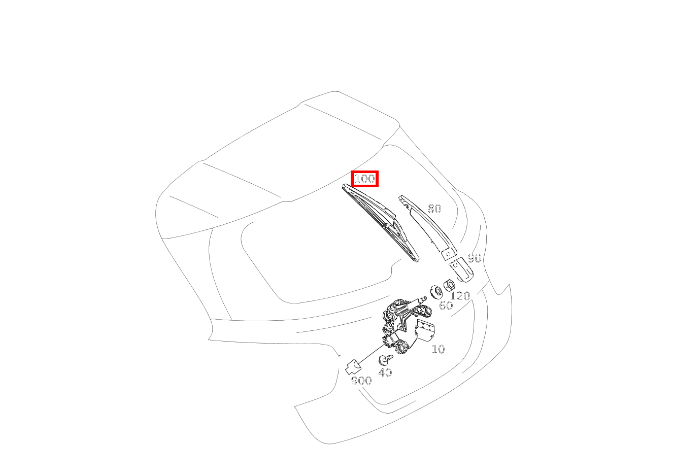 Wischerblatt GLA200CDI 4M 156