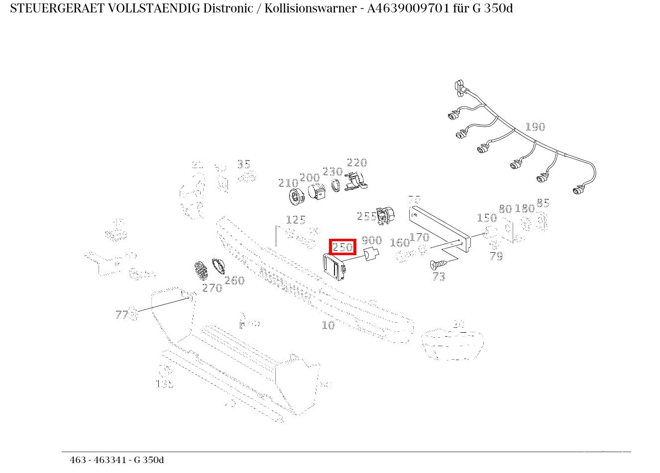 Steuergerät vollständig Distronic / Kollisionswarner G 350d 463 Steuergerät vollständig Distronic / Kollisionswarner G 350d 463