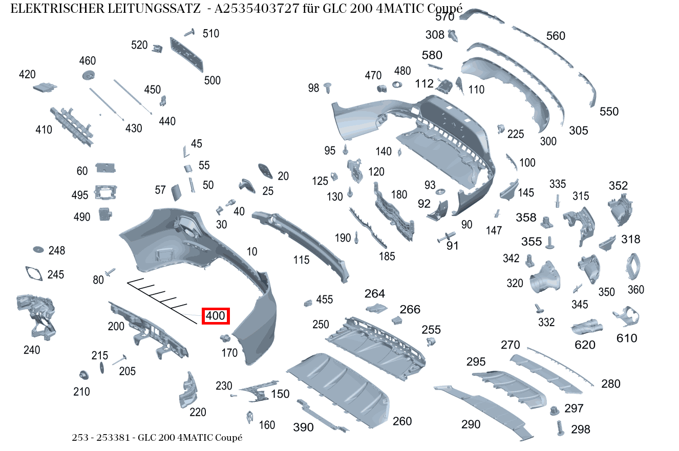 Elektrischer Leitungssatz GLC 200 4MATIC Coupé 253 Elektrischer Leitungssatz GLC 200 4MATIC Coupé 253
