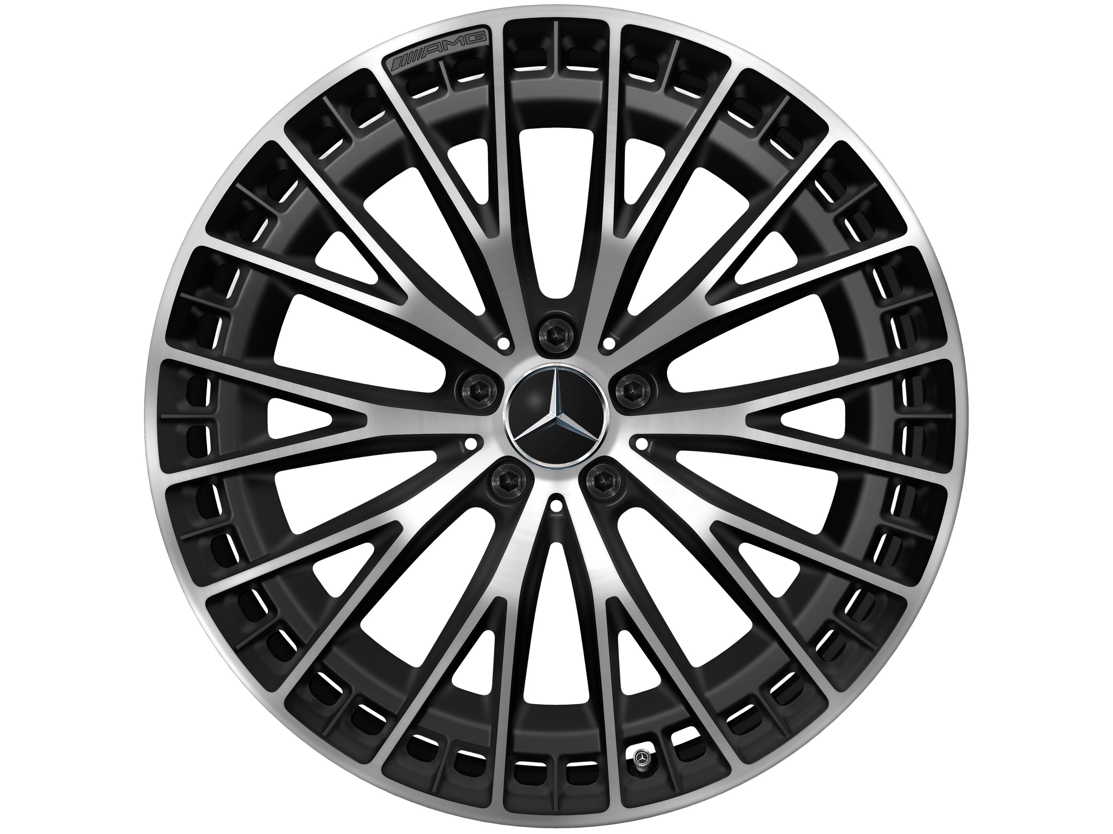 AMG Vielspeichen-Rad, 21 Zoll, 10 J x 21 ET 63, schwarz matt