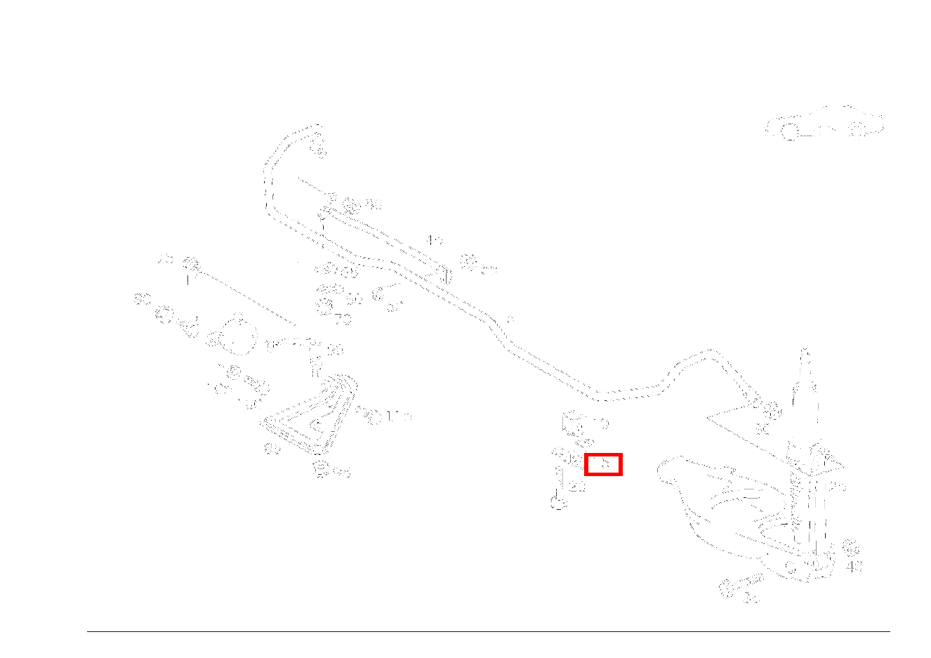 Bügel DREHSTAB AN RAHMEN SL 600 Roadster mit Automatik 129