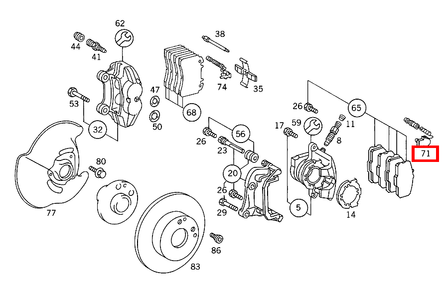 Belagverschleisssensor BREMSBELAGVERSCHLEISSANZEIGE 300TDT/E300DTDT 4M 124