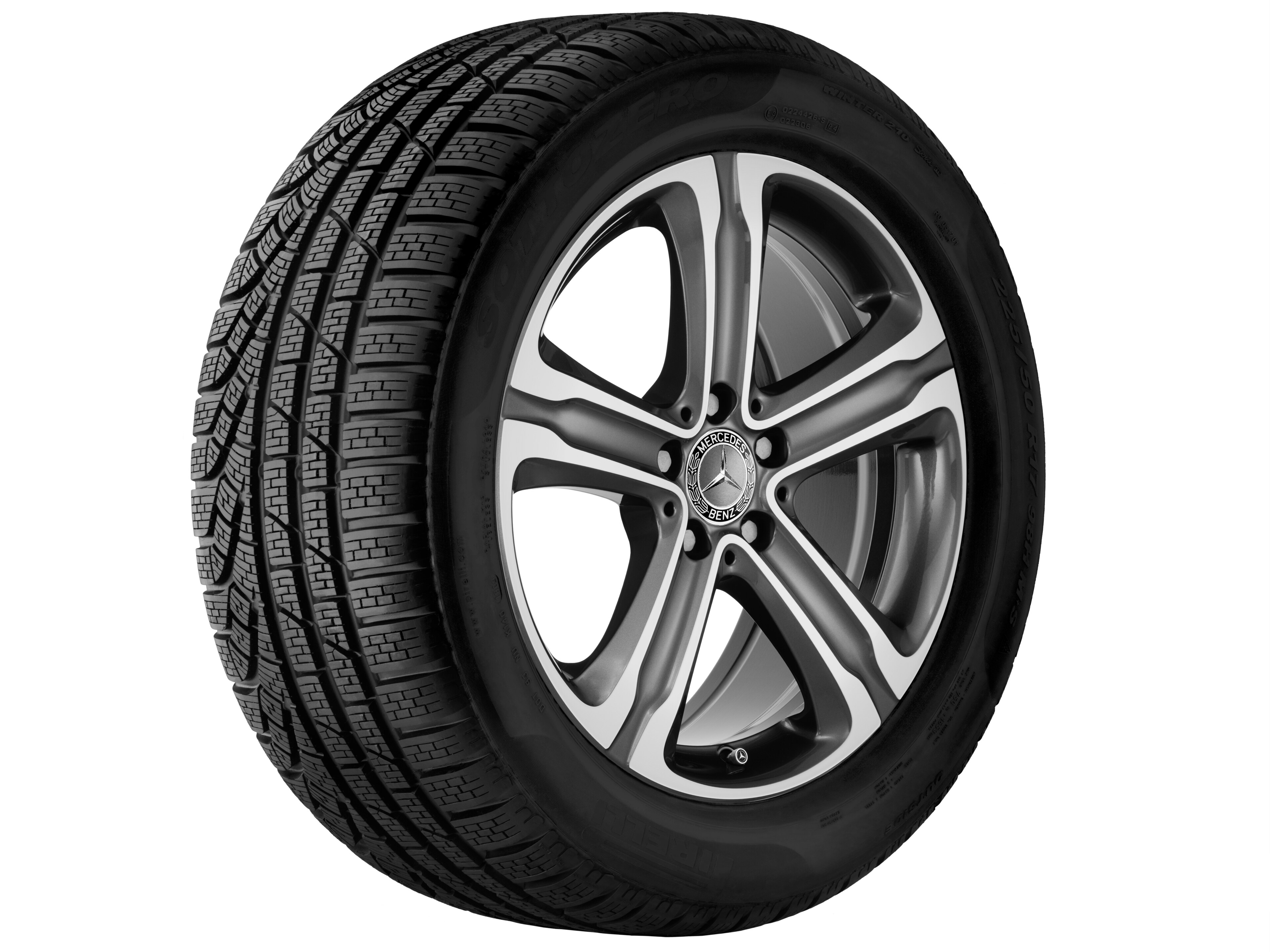 Mercedes-Benz - 5-Speichen-Rad, 45,7 cm (18 Zoll), glanzgedre 5-Speichen-Rad, 45,7 cm (18 Zoll), glanzgedre