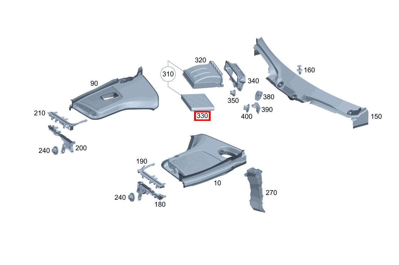 Staubfilter Mercedes-AMG GLC 63 S 4MATIC+ Coupé 253 Staubfilter Mercedes-AMG GLC 63 S 4MATIC+ Coupé 253