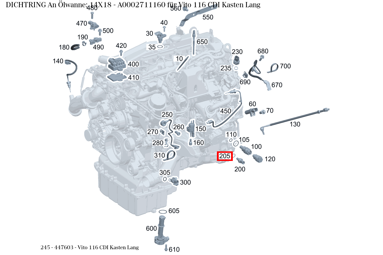 Dichtring An Ölwanne; 14X18 Vito 116 CDI Kasten Lang 245