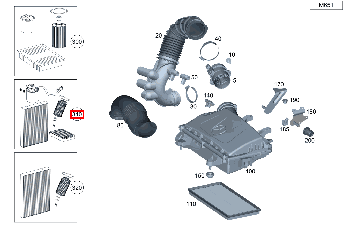 FILTERPAKET Ohne Wasserabscheider V 220 d EDITION Kompakt 460