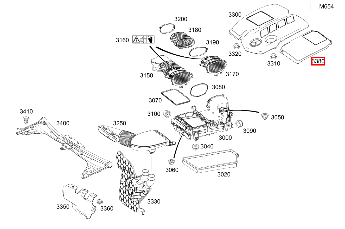 Motorabdeckung Links C 300 d Cabriolet 205