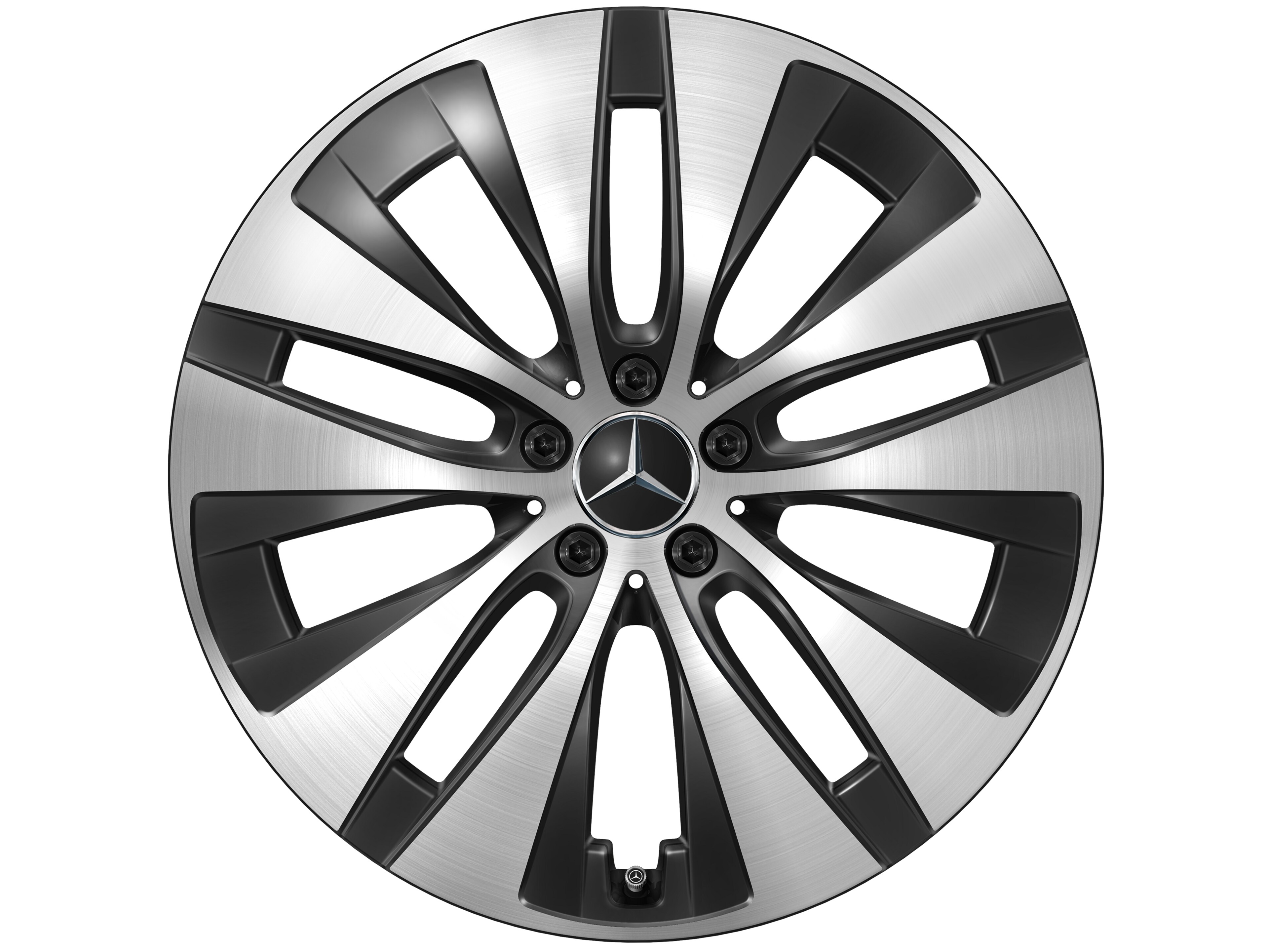 Mercedes-Benz - 5-Doppelspeichen-Rad, Aero, 20 Zoll 8,5 J x 20 ET 42, schwarz, glanzgedreht