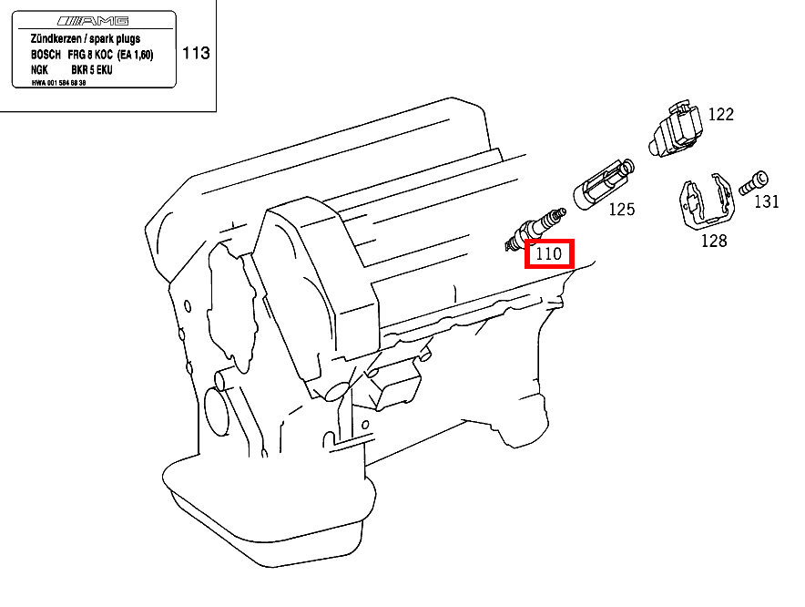 Zündkerze E50AMG 210 Zündkerze E50AMG 210