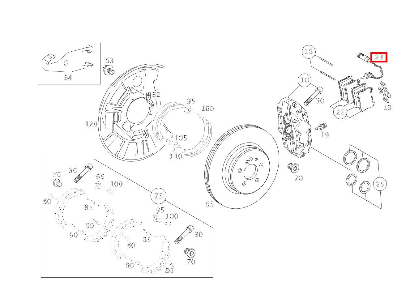 Belagverschleisssensor BREMSBELAGVERSCHLEISSANZEIGE RECHTS Maybach 62 S (langer Radstand) 240
