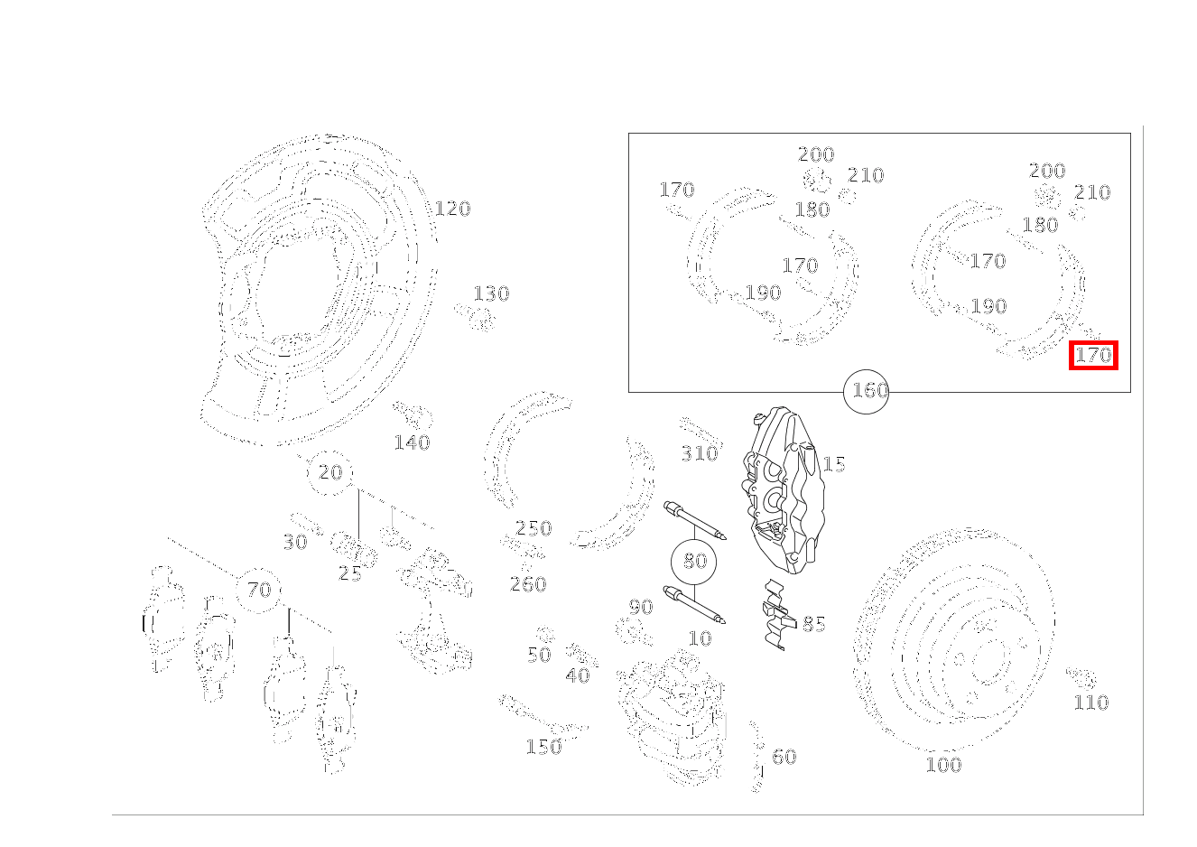 Feder Bremsbackenrückholung CLS 55 AMG 219