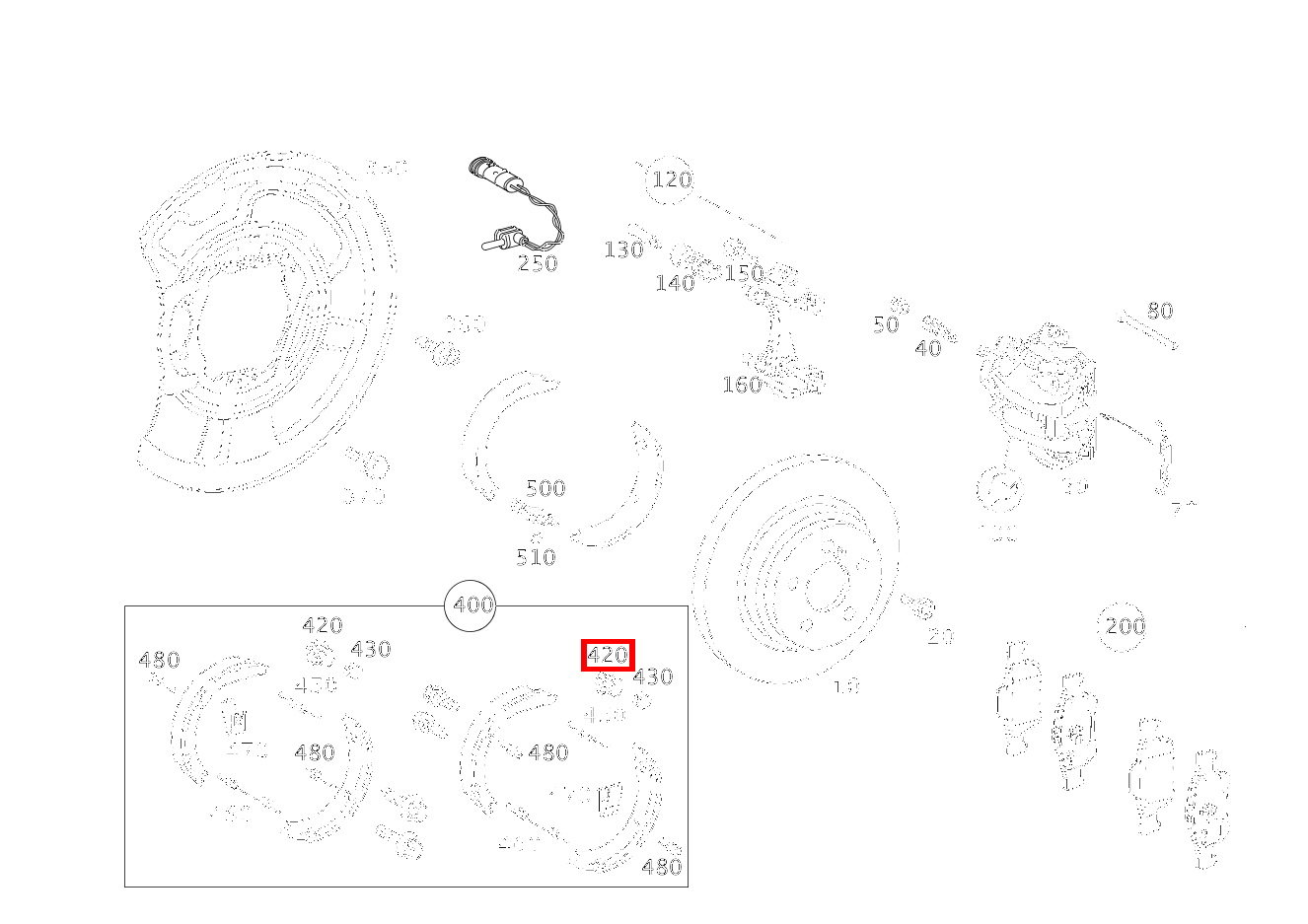 BREMSNACHSTELLER BREMSBACKENNACHSTELLUNG SL 65 AMG Roadster BCA 230 BREMSNACHSTELLER BREMSBACKENNACHSTELLUNG SL 65 AMG Roadster BCA 230