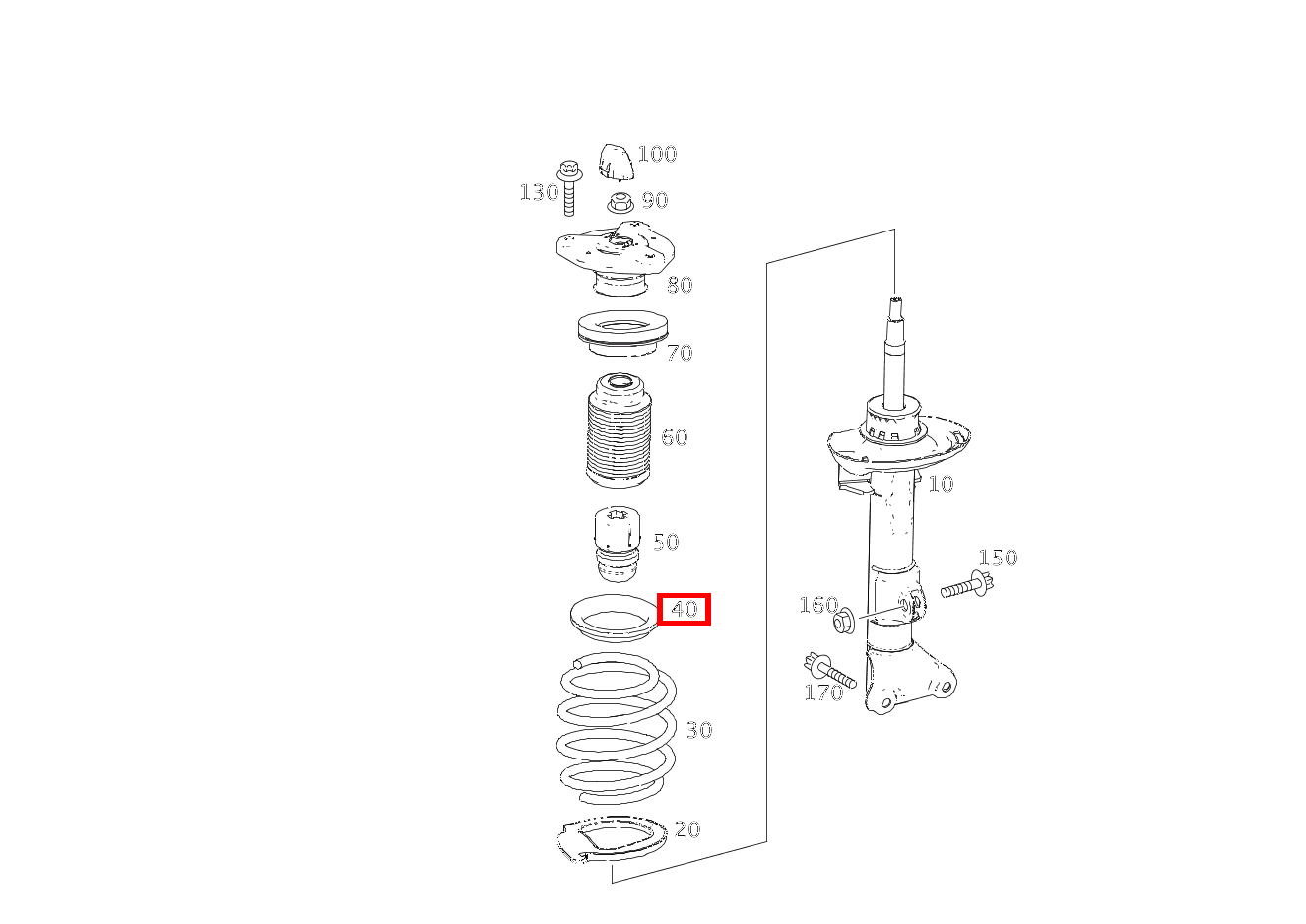 Schraubenfederbeilage Oben links und rechts E 350 d Cabriolet 253