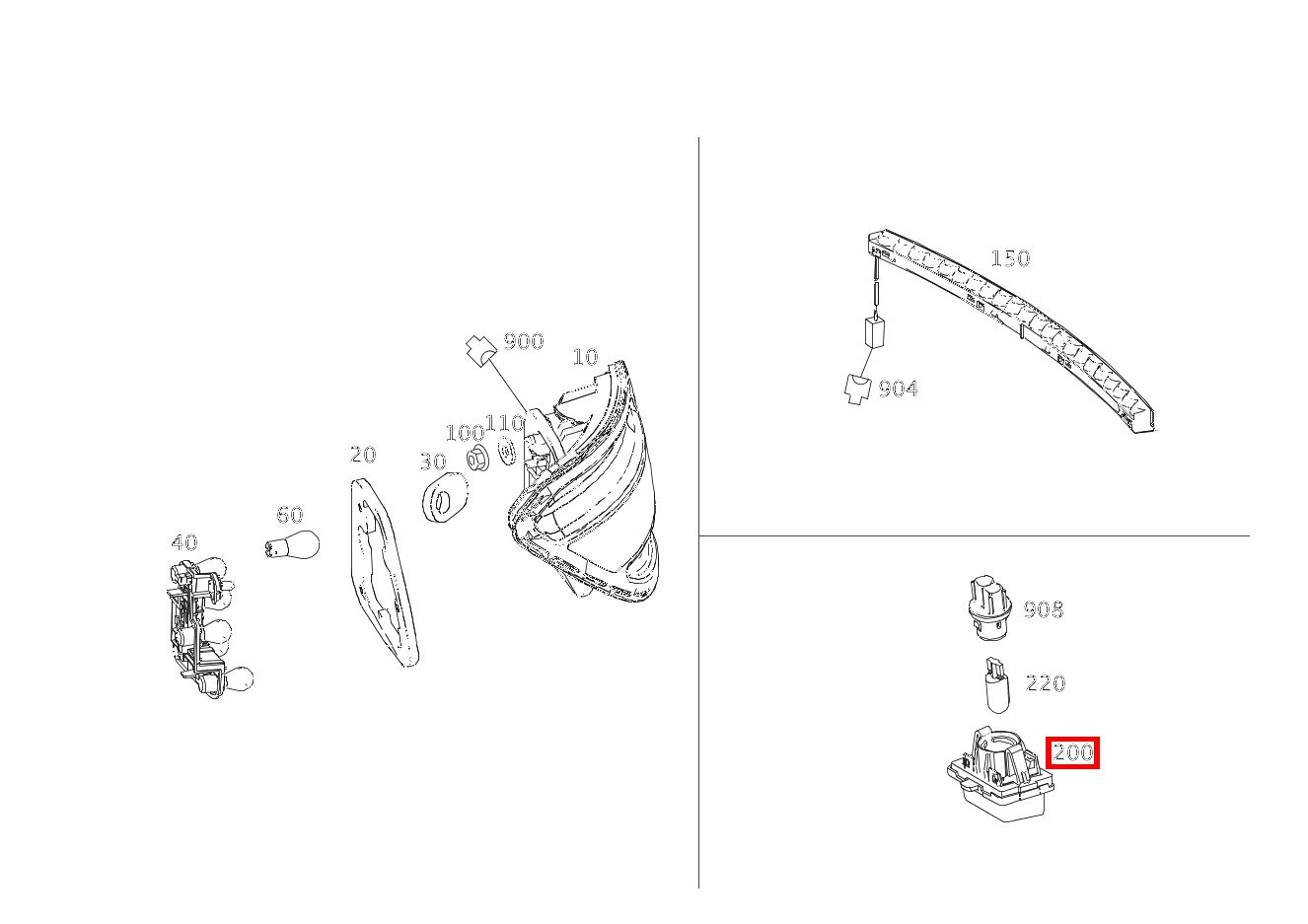Kennzeichenleuchte KENNZEICHENLEUCHTE C 180 205 Kennzeichenleuchte KENNZEICHENLEUCHTE C 180 205