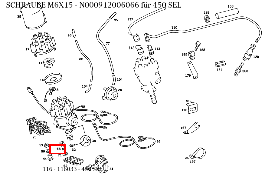 Schraube M6X15 450 SEL 116