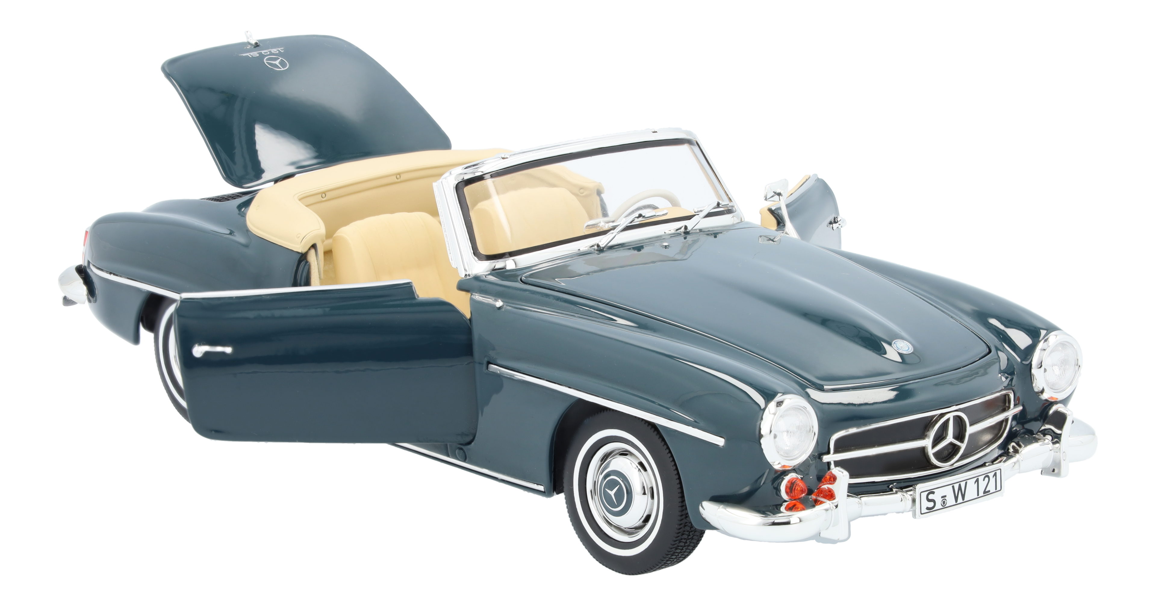 190 SL Roadster W 121 (1954-1963) graublau, Norev, 1:18