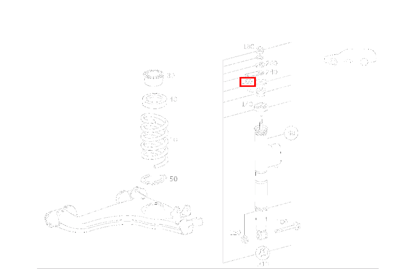 Scheibe STOSSDAEMPFER AN RAHMEN E 55 T AMG 210