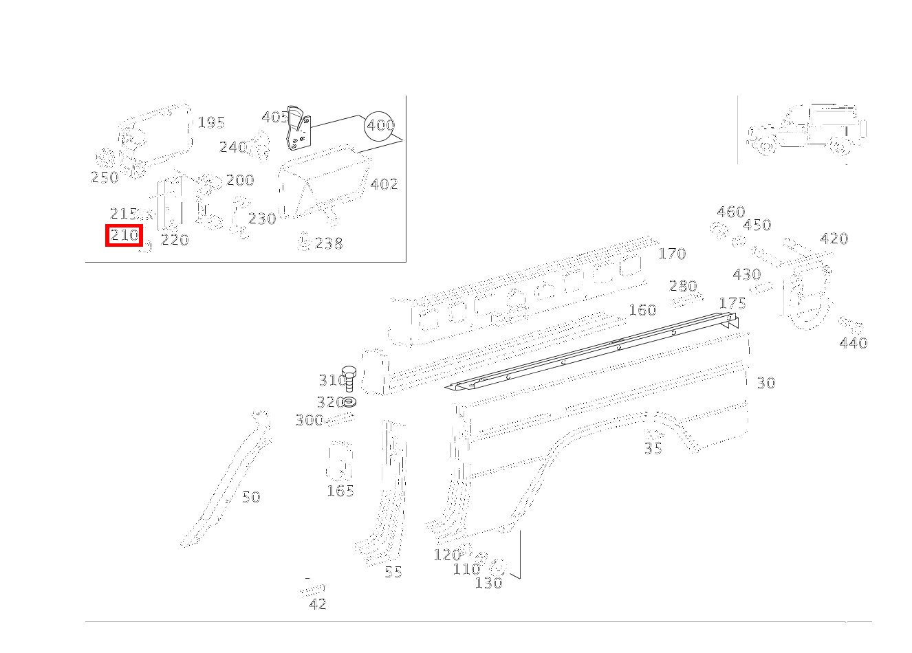 Bolzen TANKKLAPPE G 300 CDI 461 Bolzen TANKKLAPPE G 300 CDI 461