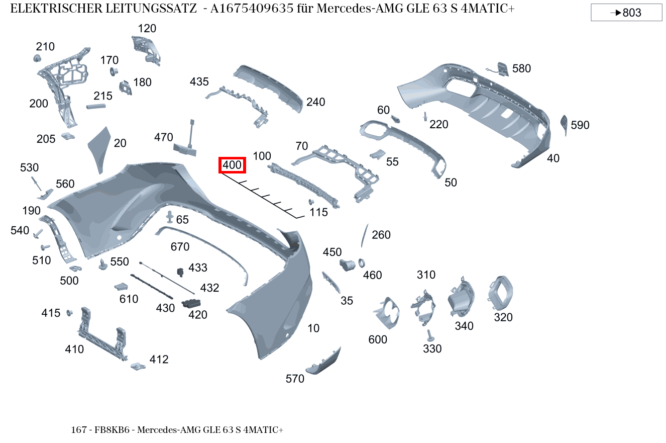 Elektrischer Leitungssatz Mercedes-AMG GLE 63 S 4MATIC+ 167 Elektrischer Leitungssatz Mercedes-AMG GLE 63 S 4MATIC+ 167
