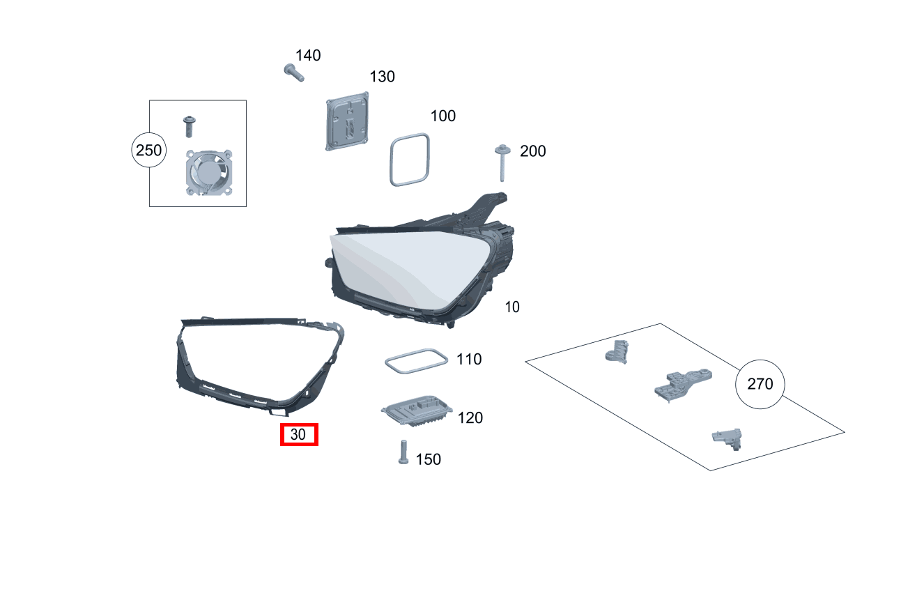 Dichtung Leuchtengehäuse Links GLE 350 e 4MATIC Coupé 463 Dichtung Leuchtengehäuse Links GLE 350 e 4MATIC Coupé 463